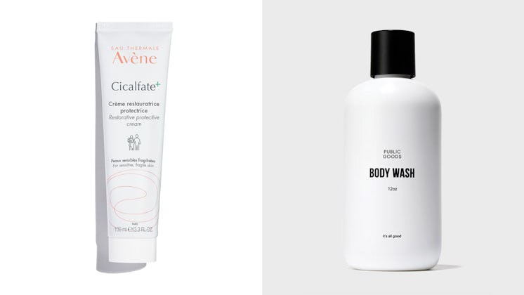 MICHAEL: Avène Cicalfate+ Restorative Protective Cream; Public Goods Body Wash