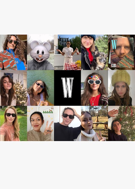 A holidays collage featuring the W team members