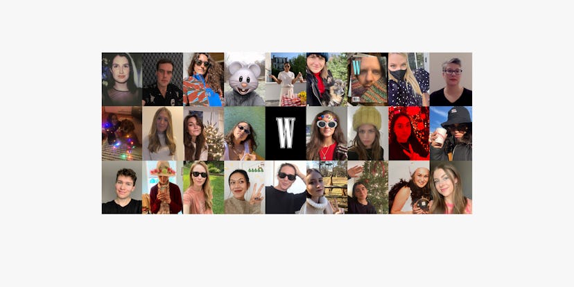 A holidays collage featuring the W team members