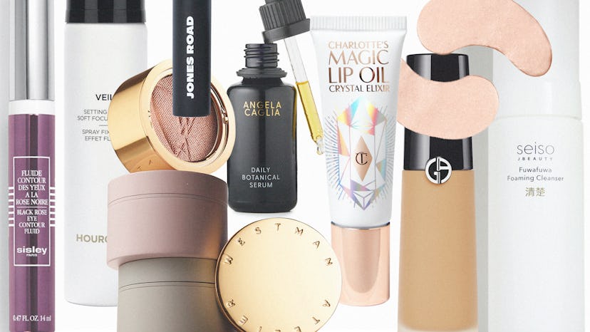 A collage with the top skin, hair, and wellness beauty products of 2020