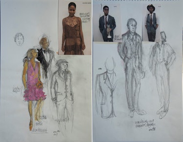 Ann Roth's costume sketches for Ma Rainey
