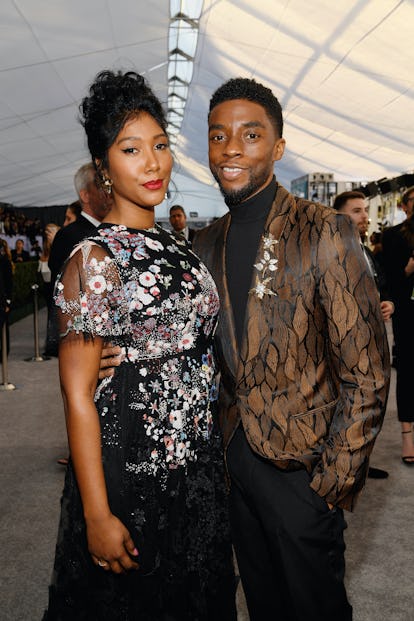 Taylor Simone Ledward and Chadwick Boseman