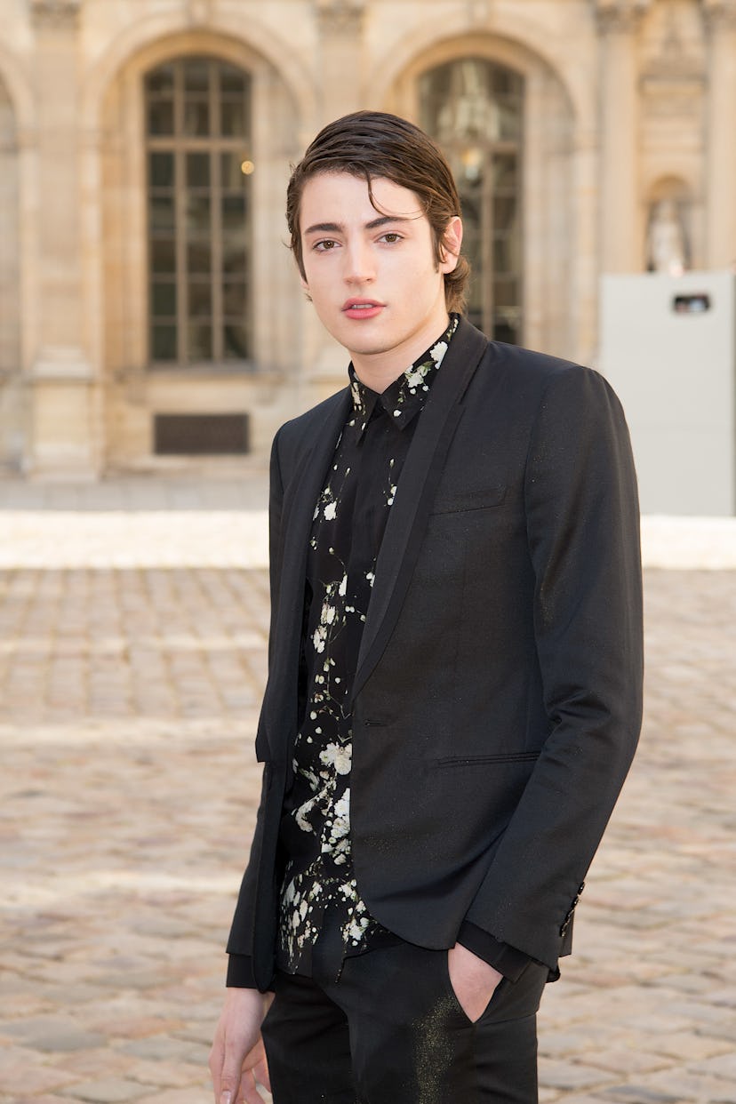 Harry Brant wearing black