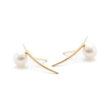 White/Space’s Pearl Arc Earrings 