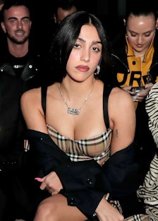 Lourdes Leon sits front row at Burberry