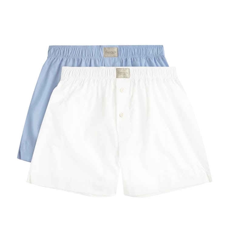 boxers from Comme Si in blue and white