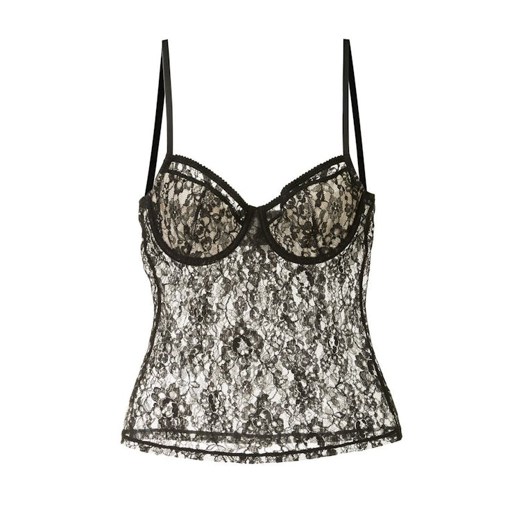 A black lace Kiki de Montparnasse Camisole 