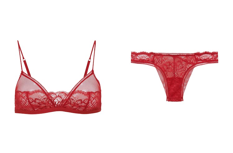 Red bra and brief from La Perla