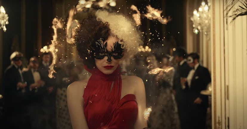 Emma Stone in an on fire dress.