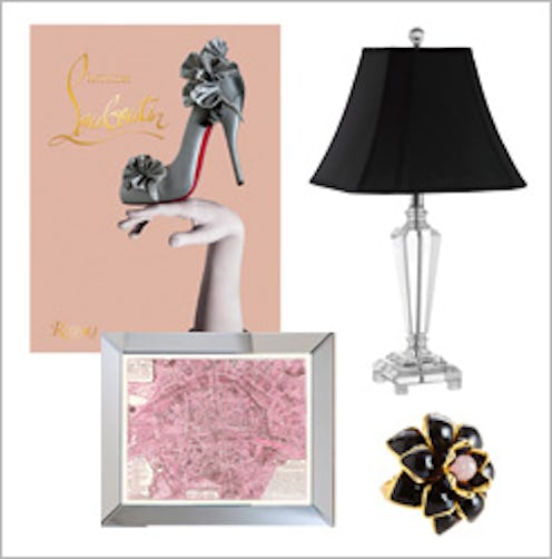 A collage of French furnishing