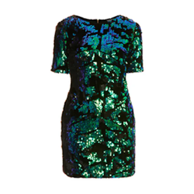 topshop sequin and velvet dress Topshop velvet sequin long sleeve mini dress in black