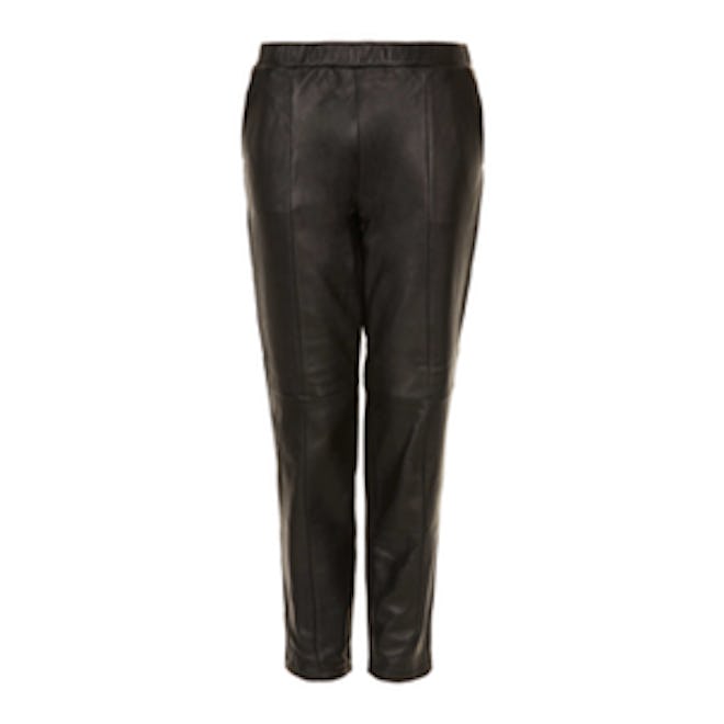 Leather Front Pants