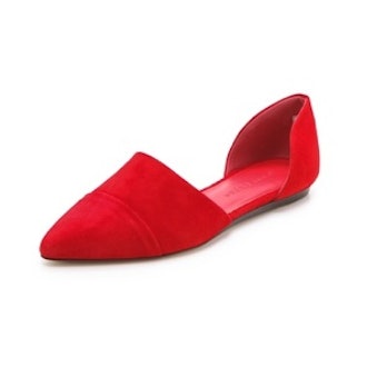 Red D’Orsay Flats