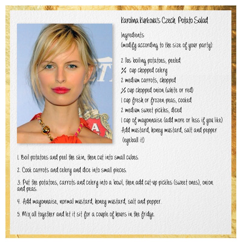 Fashion Food Karolina Kurkova’s Czech Potato Salad(01)