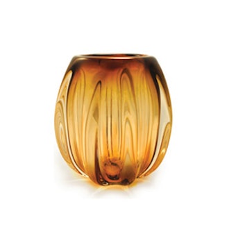 Iris Gold Barrel Vase