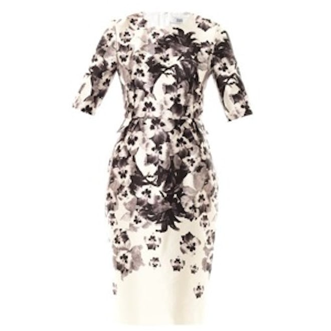 Floral-Print Peplum Dress