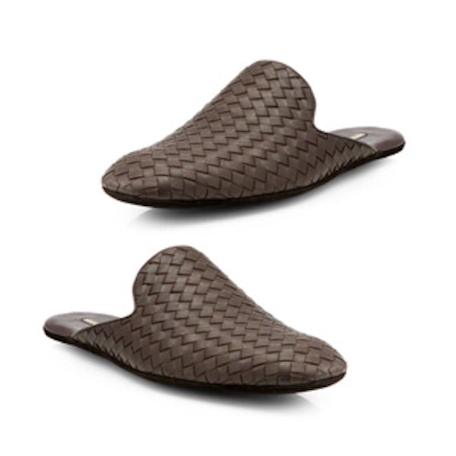 Woven Leather Slippers