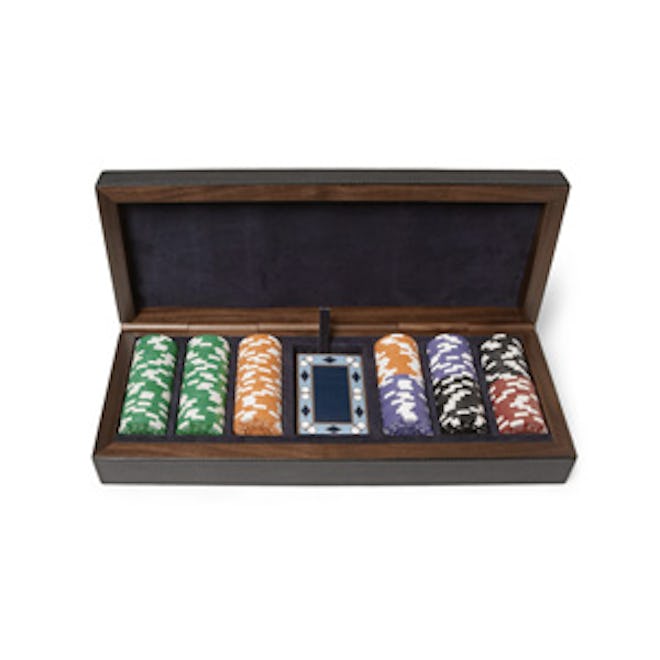 Leather Bound Poker Set