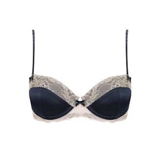 Lace and Satin Balconette Bra