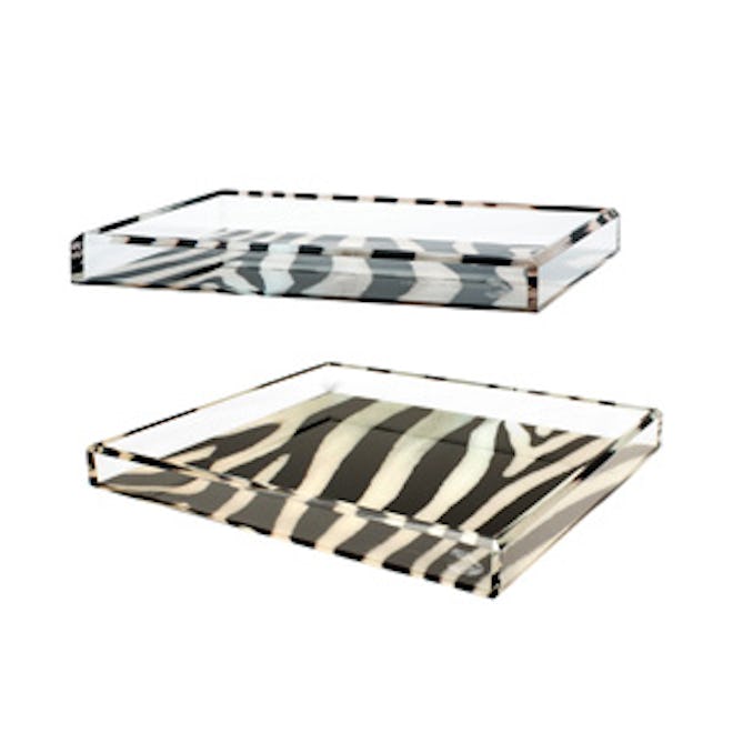 Acrylic Zebra Printed Tray