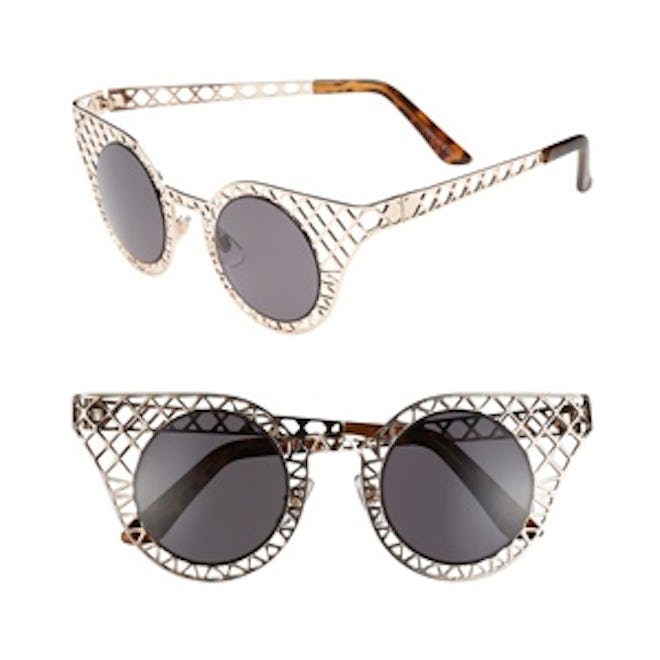 Gold Lattice Sunglasses