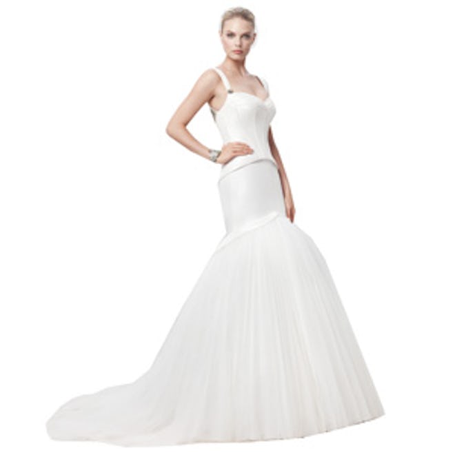 Truly Zac Posen Taffeta Fit and Flare Gown with Corset Seaming