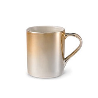 Ceramic Gradient Rose Gold and Silver Mug