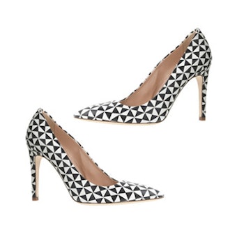 Printed Leather Pumps