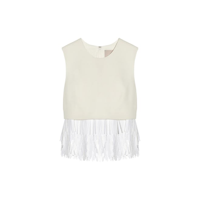 Fringed Crepe Top