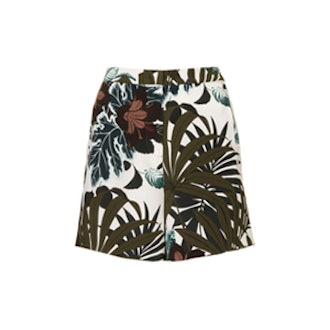 Jungle Print Silk Shorts