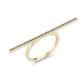 Sylvie Rose Black Diamond Bar Ring