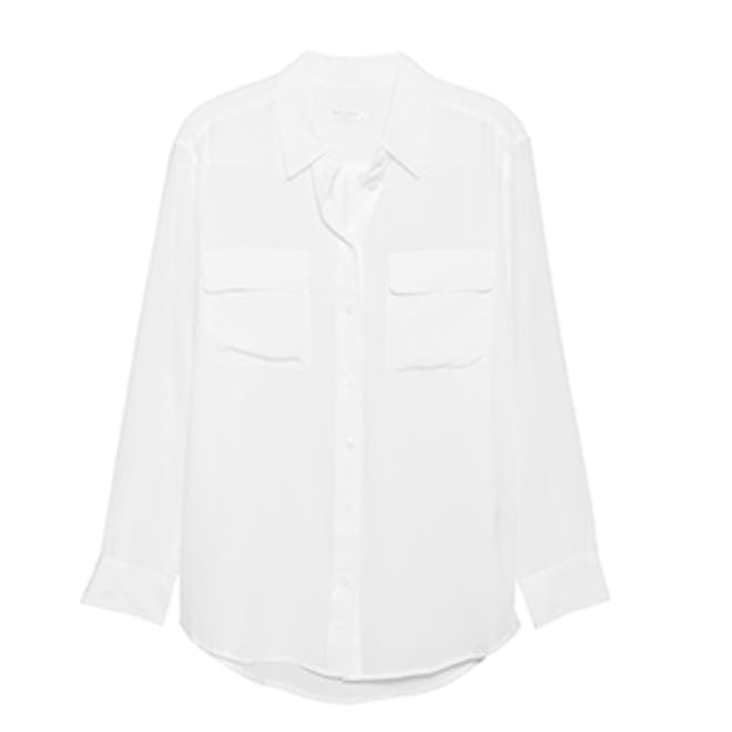 Signature Bright White Silk Shirt