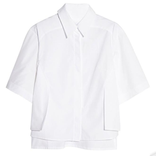 Radial Layered Cotton Shirt