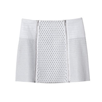 Perforated Leather Skirt