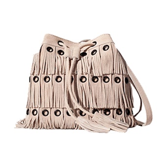 Suede Dolly Bag With Fringe