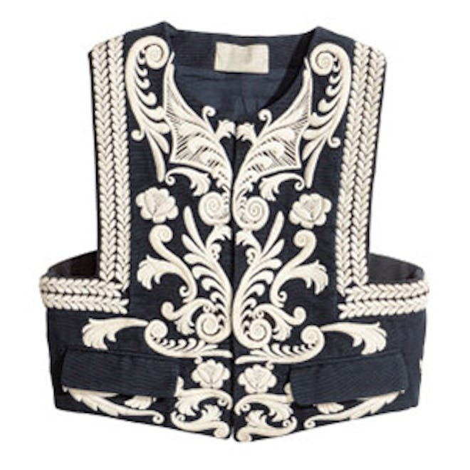 Embroidered Cotton Vest