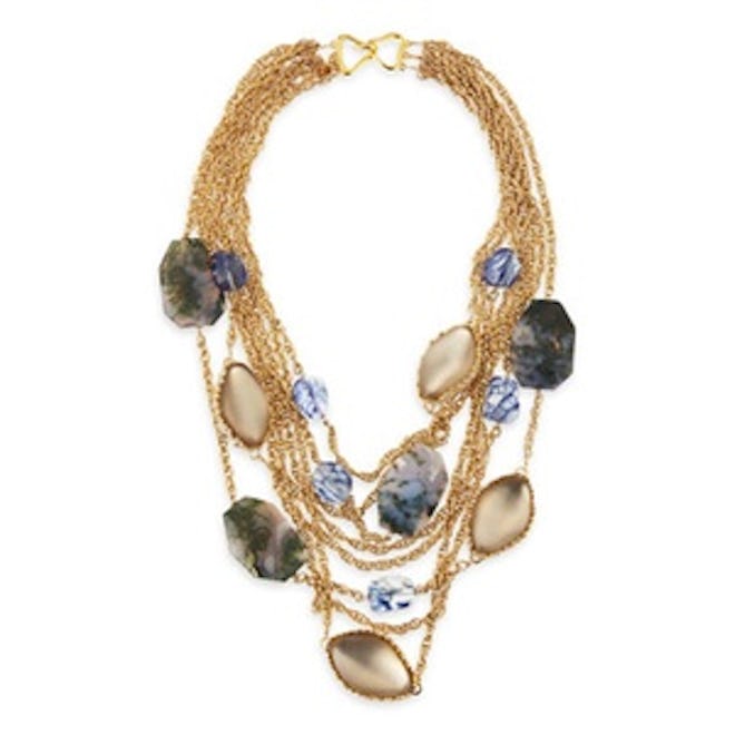 Multi-Stone Chain Necklace
