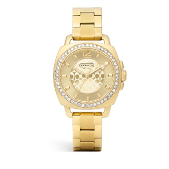 Mini Boyfriend Gold Plated Crystal Bracelet Watch