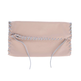 Light Pink Slouchy Leather Clutch