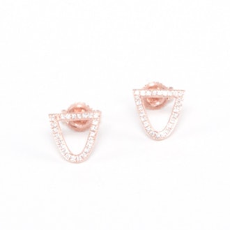 Bermuda Pave Diamond Stud Earrings