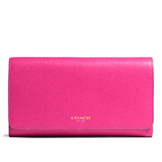 Soft Wallet In Saffiano Leather