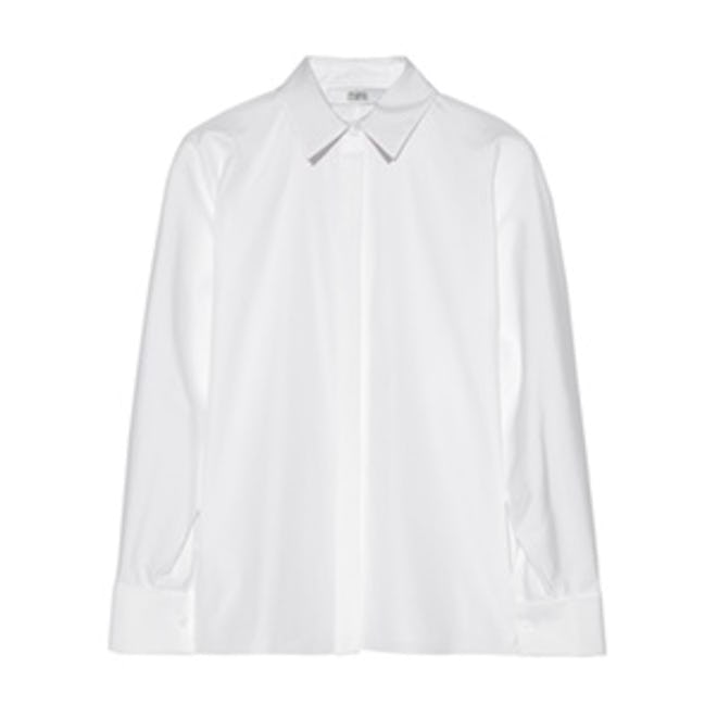 Dolman-Sleeve Poplin Shirt