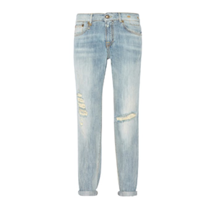 Relaxed Skinny Distressed Jeans