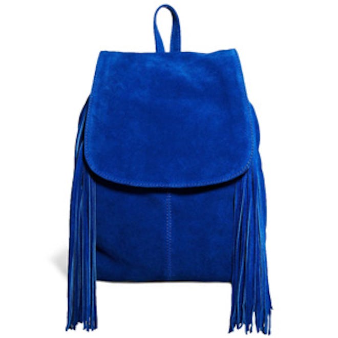 Suede Fringe Backpack