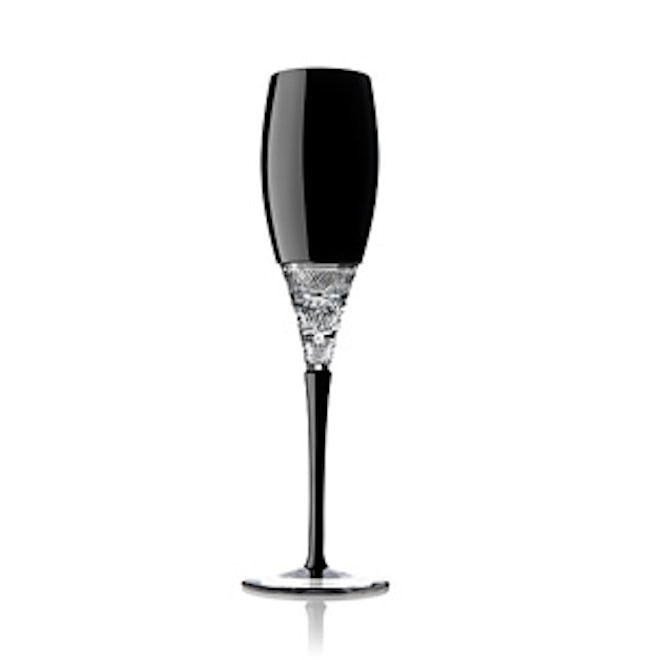 Black-Case Crystal Champagne Flute