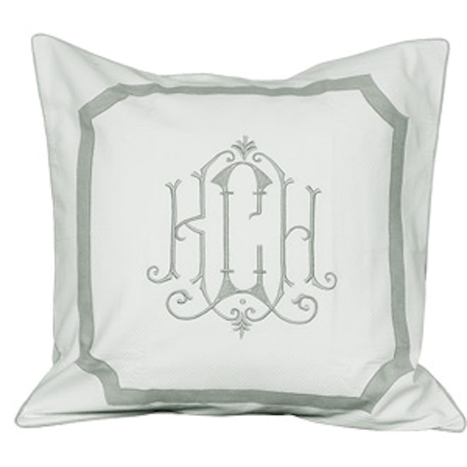 Etienne Monogrammed Euro Sham