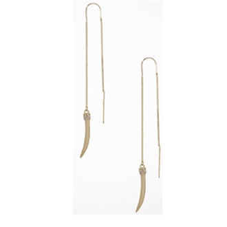 Pave Horn Pull-Through Earrings