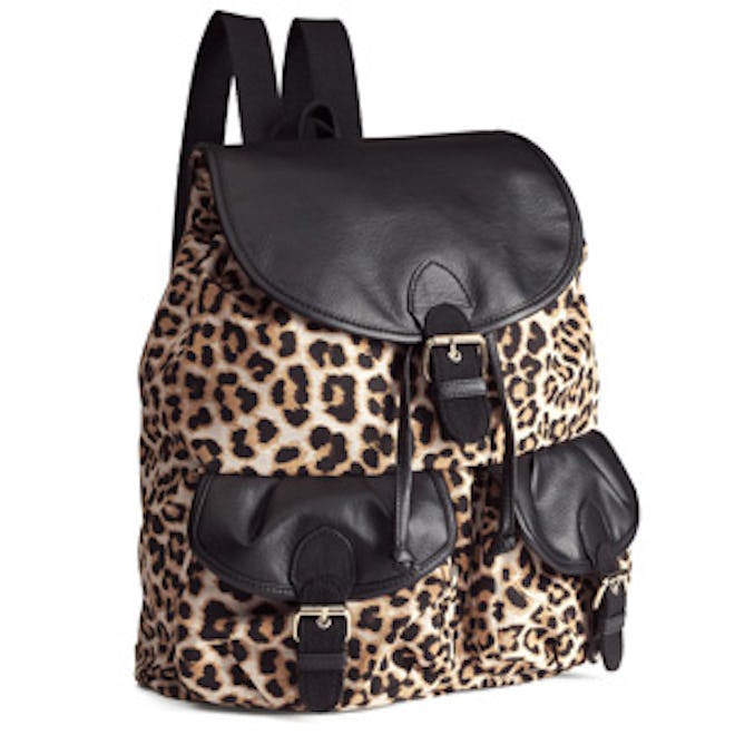 Canvas Leopard Backpack