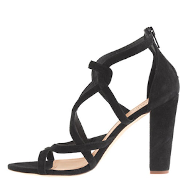 Suede Geometric Sandal