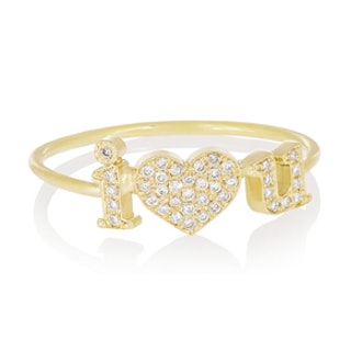 I Love You Diamond Pave Ring